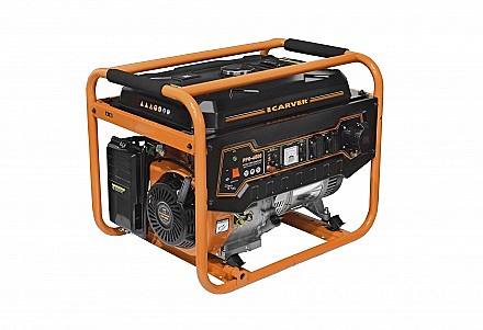 Генератор бенз.  CARVER PPG- 6500 (LT-188F, 5,0/5,5кВт, 220В, бак 25л, обмотка медь)